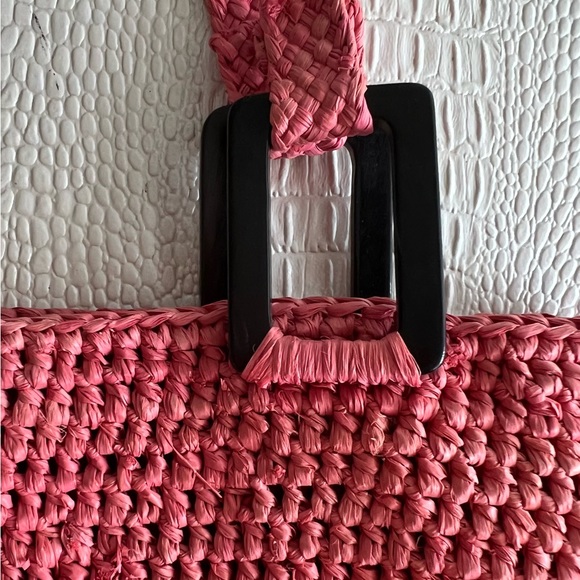 Annabel Ingall Raffia Tote in Paragua Salmon - Picture 5 of 6